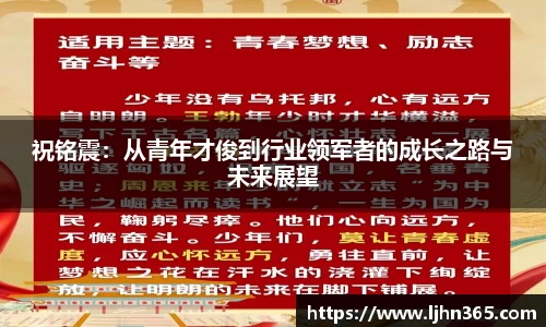 祝铭震：从青年才俊到行业领军者的成长之路与未来展望